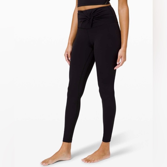 Lululemon Black Align High-Rise Tight 28" Twist Waist Leggings Ankle Full Length - Picture 3 of 16